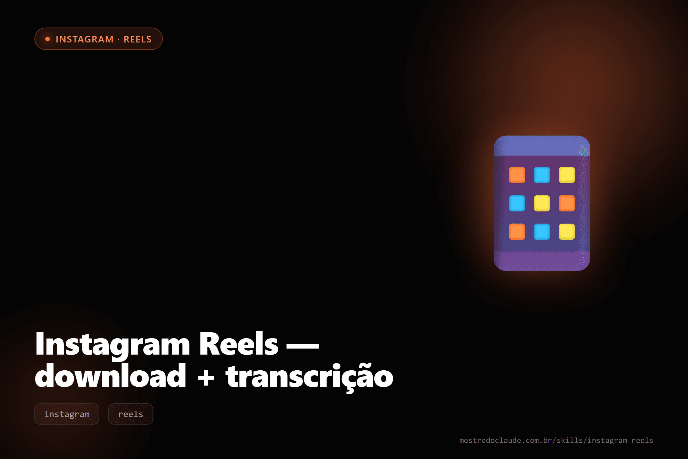 Instagram Reels — download + transcrição