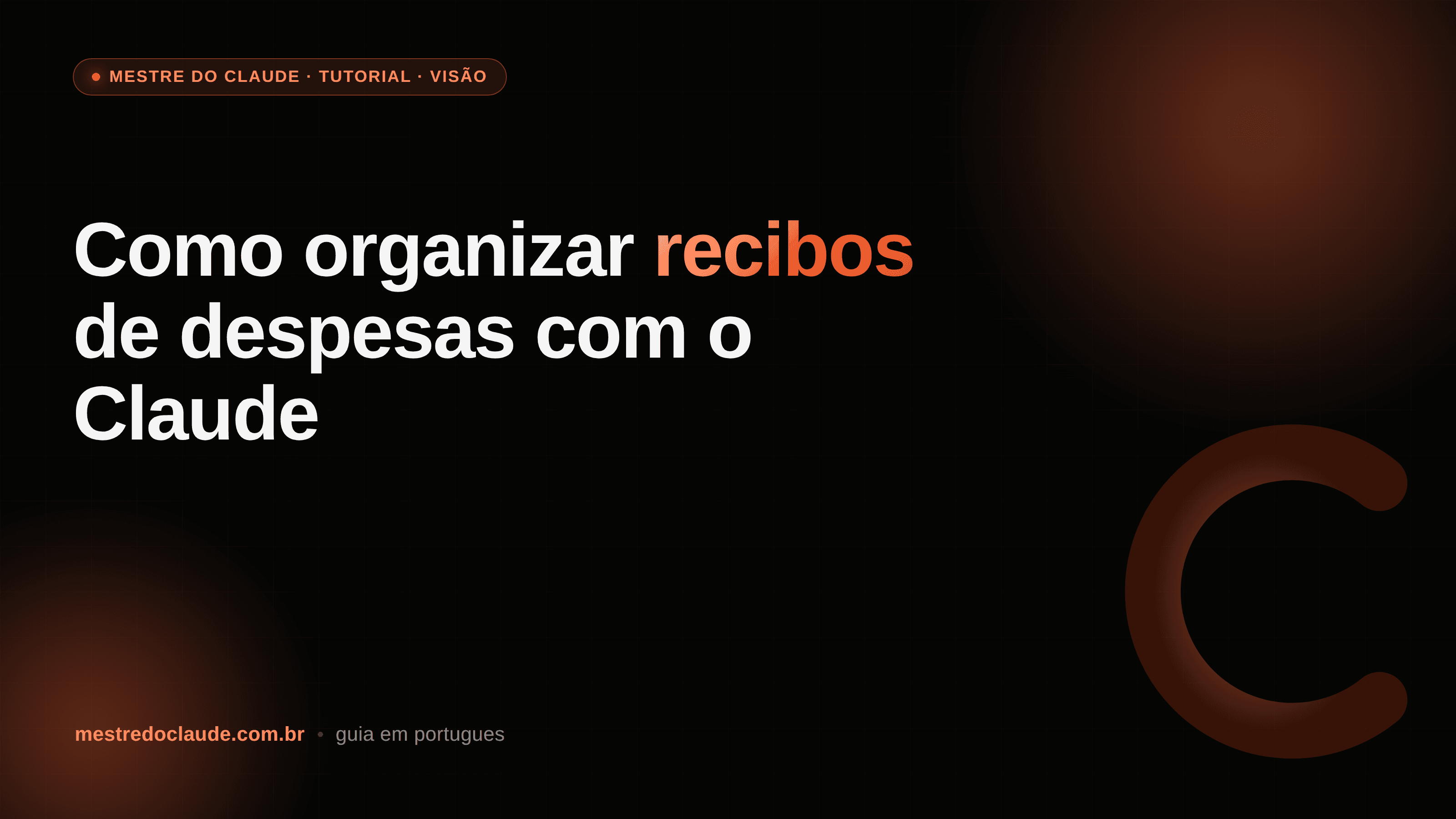 Como organizar recibos de despesas com o Claude
