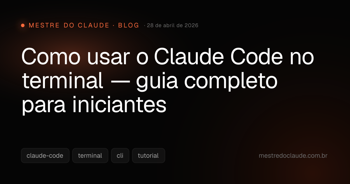 Como usar o Claude Code no terminal — guia completo para iniciantes ...